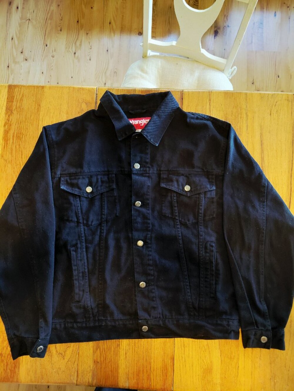 Wrangler Hero Denim Jacket Mens Large Black